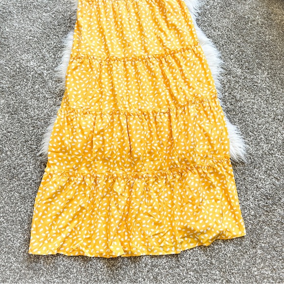 NWT Boutique | Multi Tier Yellow Dot Dress - Picture 5 of 5